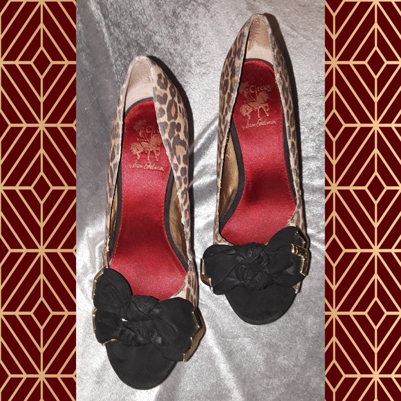 Sam Edelman leopard peep toe heels - Picture 4 of 4